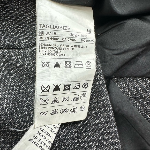 Style Benetton Combo Dress Women’s Medium White Satin Top Gray Skirt Belted - Picture 6 of 10